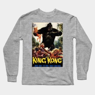 Classic Kaiju Movie Poster - King Kong Long Sleeve T-Shirt